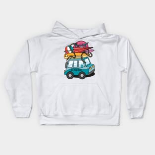 Beach Bum Road Trip Kids Hoodie